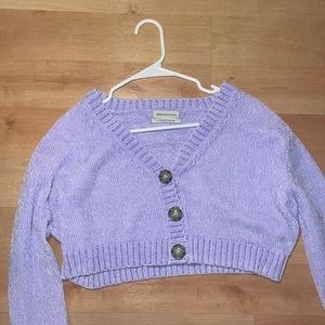 Urban Outfitters Chenille Cropped Cardigan